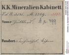 Etiketten zu Sphalerit (NHMW-MIN-Ar499)